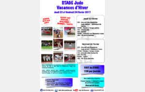 Stage Judo Vacances d'hiver 2017