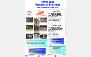 Stage des Vacances de Printemps