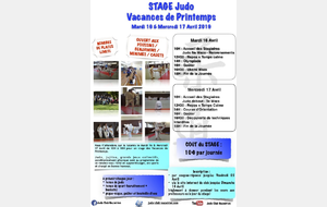 Stage des Vacances de Printemps