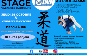 Stage Vacances d'Automne - 28 & 29 Octobre 2021