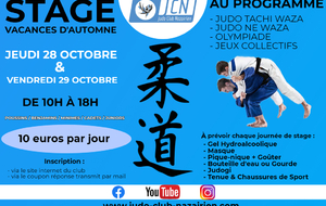 Stage Vacances d'Automne - 28 &amp; 29 Octobre 2021
