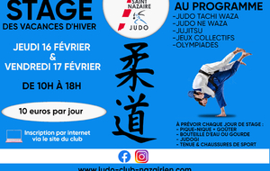 Stage des Vacances d'Hiver 2023