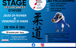 Stage des vacances d'Hiver 2024