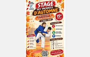 Stage des Vacances d'Automne 2026